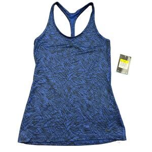 Nike Womens NEW dri-fit racerback tank blue black abstract Size S